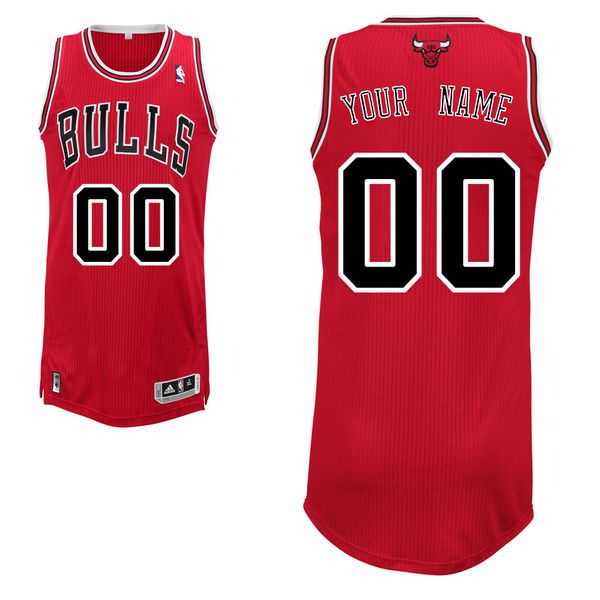 Men Chicago Bulls Red Custom Authentic NBA Jersey